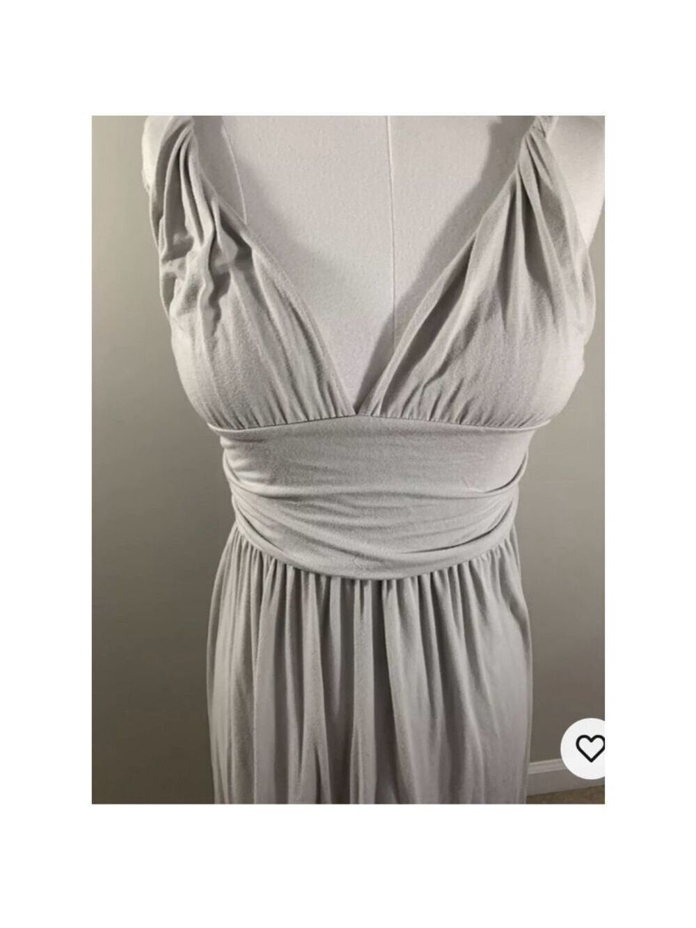 Tufi Duek Beige Midi Dress Open Back V-Neck Knotted Straps Size S